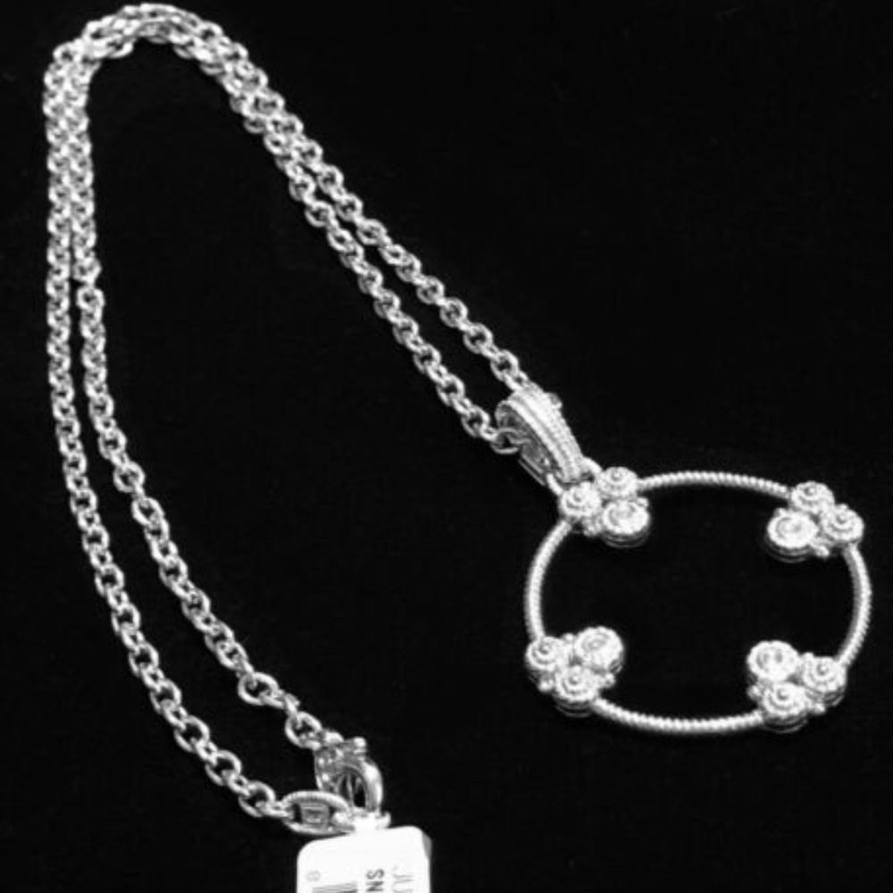 Judith Ripka Garland White Sapphires Necklace NEW!